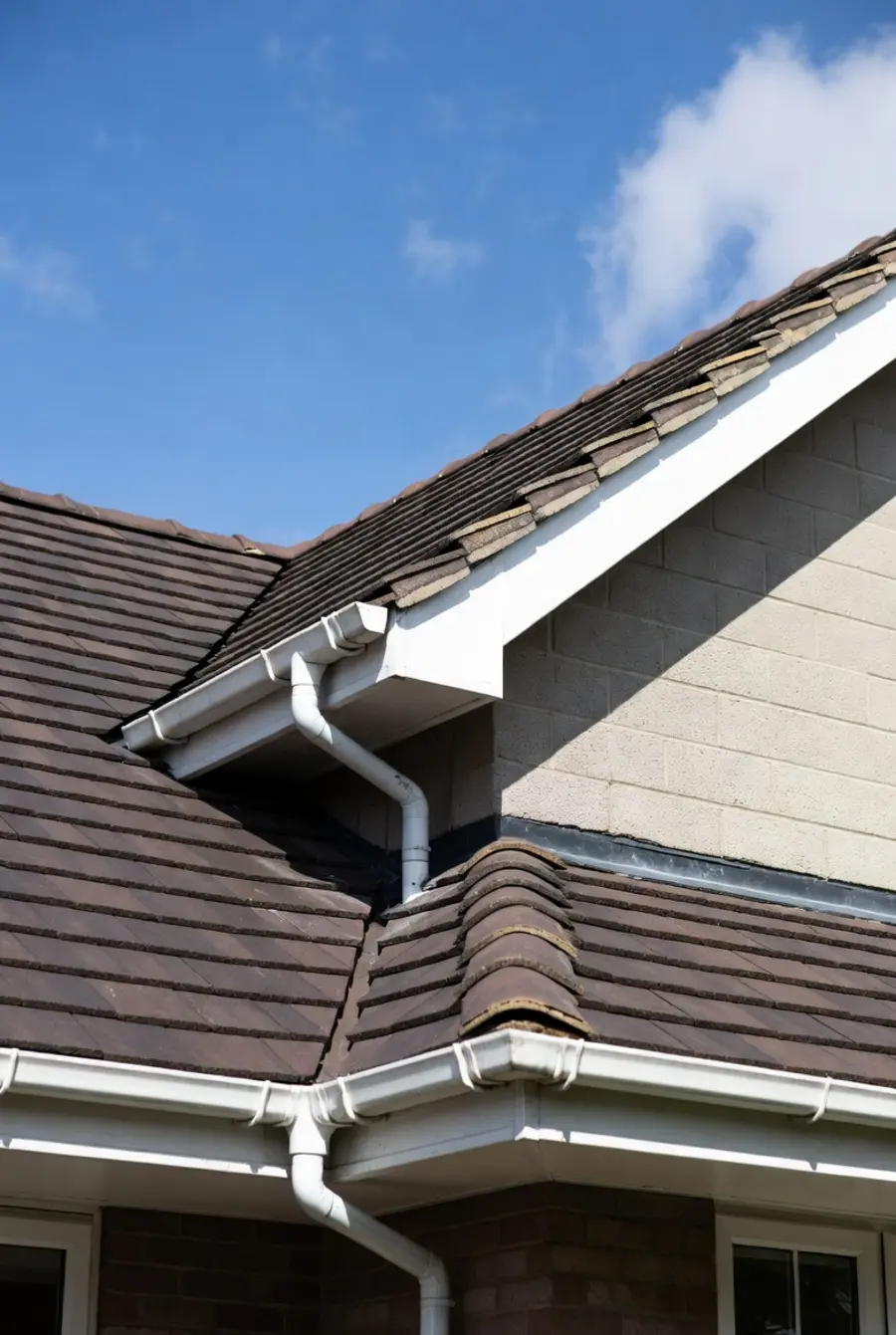 Gutter after cleaning